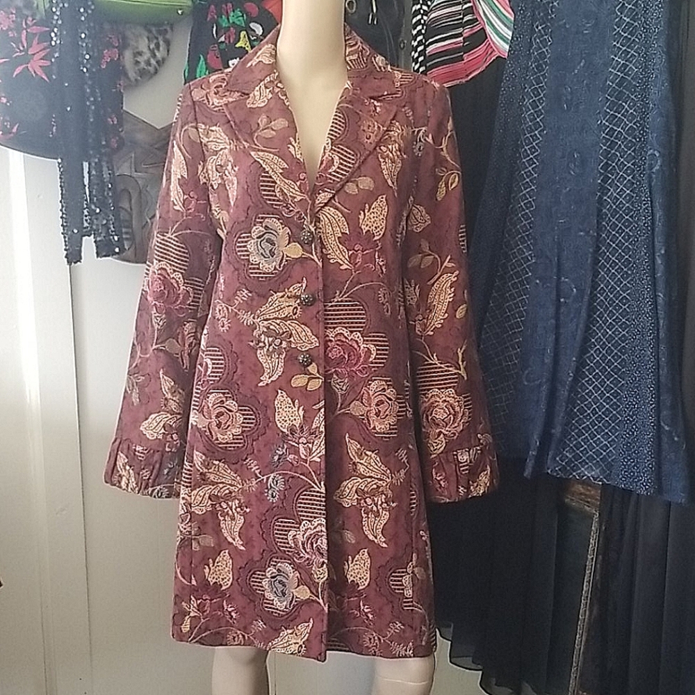 Boho CAbi Floral Tapestry Duster Coat